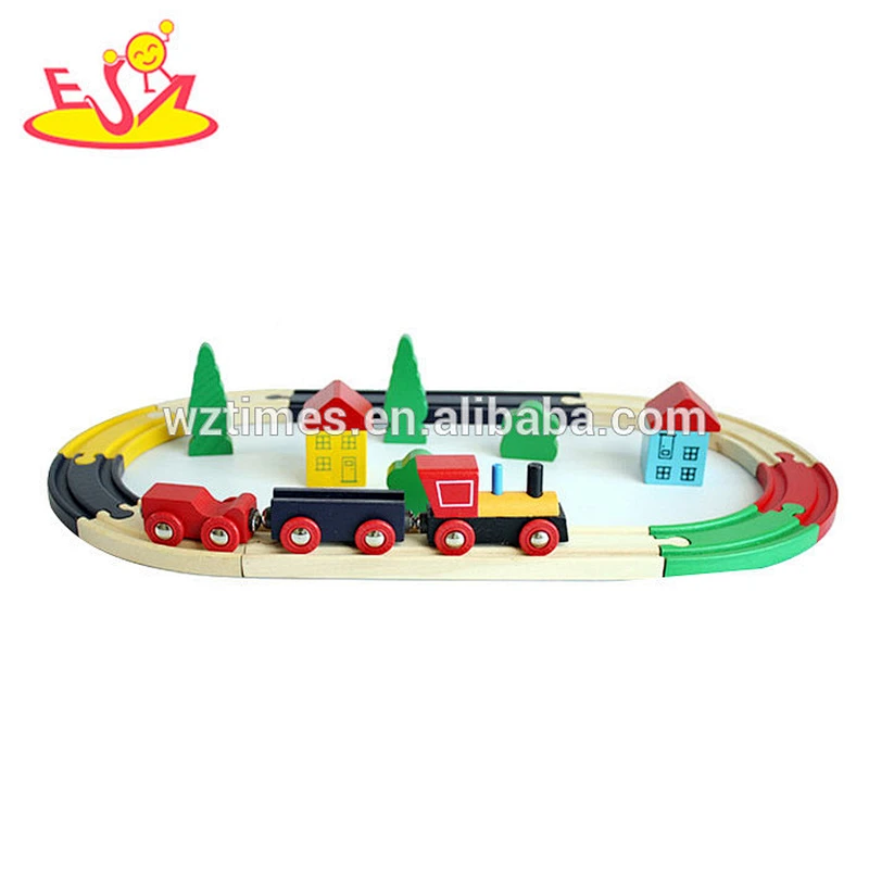 wholesale educational children wooden train track toy for sale W04C043
