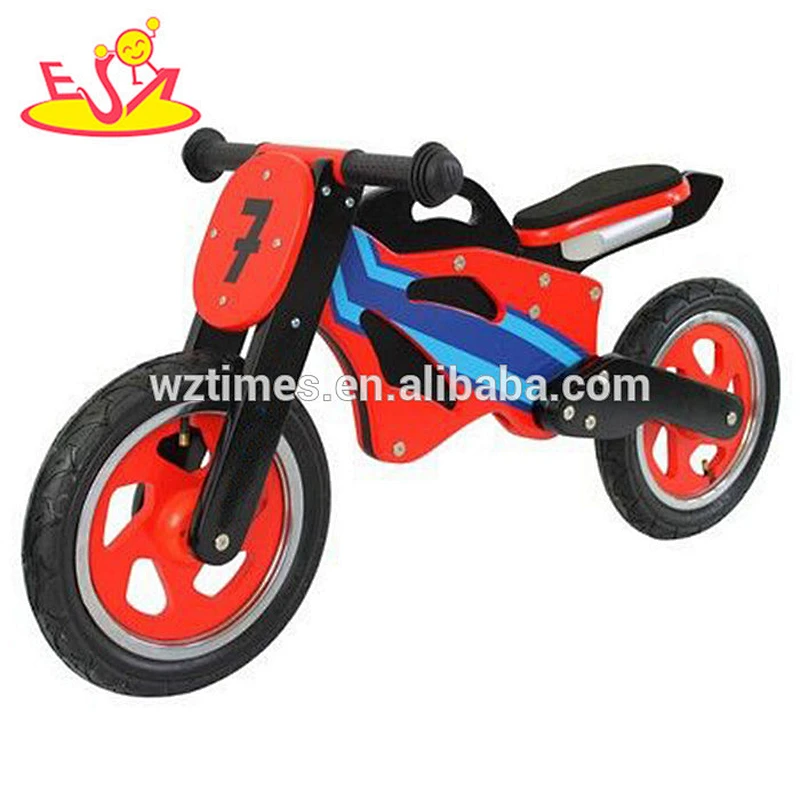 Wholesale cartoon style giraffe pattern wooden balance training bike for baby W16C061