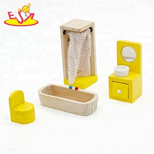 Los nuevos niños de diseño pretenden muebles de madera en miniatura para la casa de muñecas W06B070