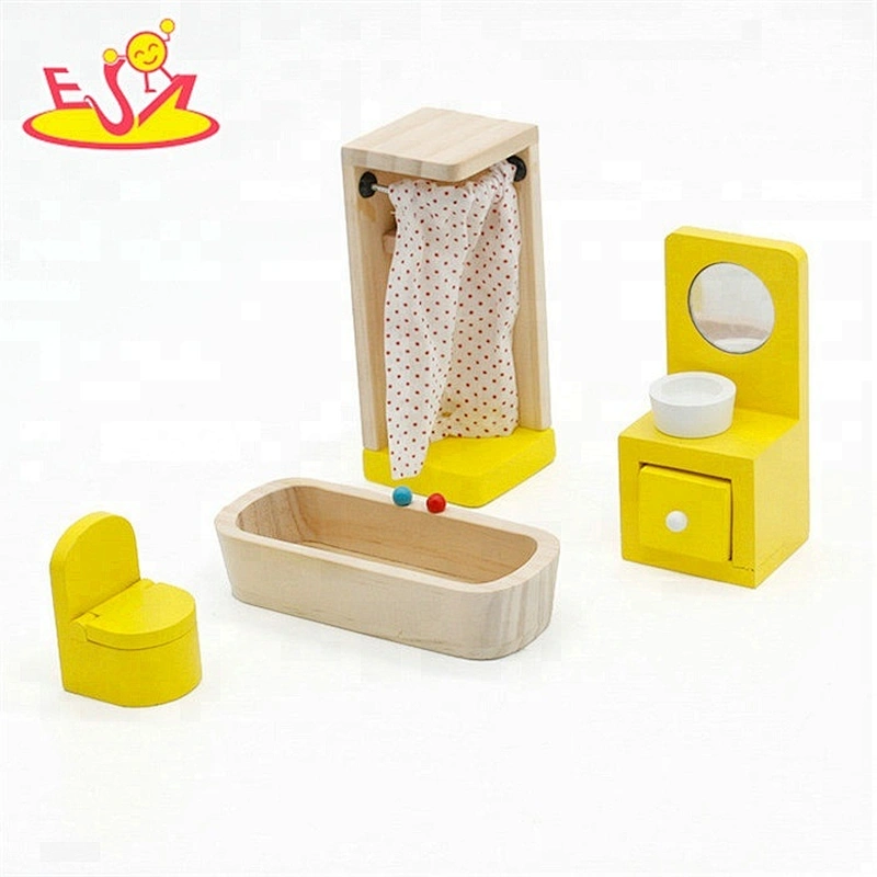 Los nuevos niños de diseño pretenden muebles de madera en miniatura para la casa de muñecas W06B070