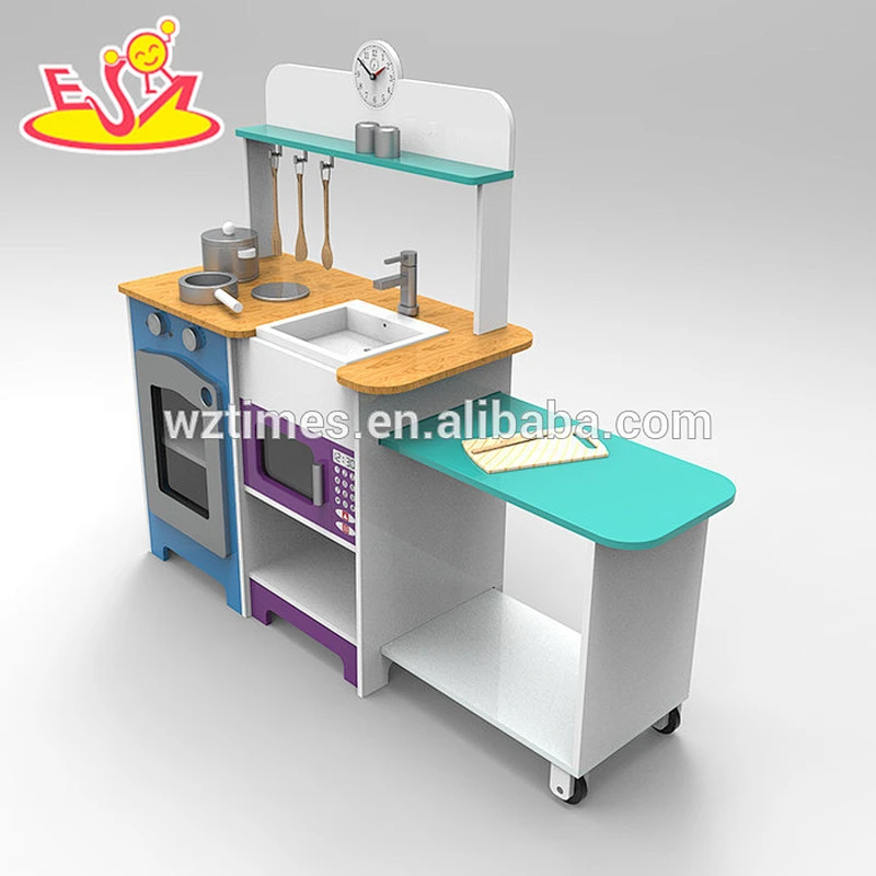 2018 Wholese children wooden play kitchen toy new design wooden play kitchen toy educational wooden play kitchen toy W10C252