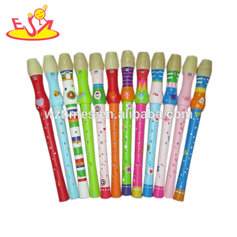 Wholesale colorful musical toy multi type wooden kazoo toy for children W07D007