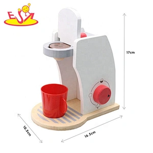 New design kids wooden toy coffee machine for pretend play W10D228