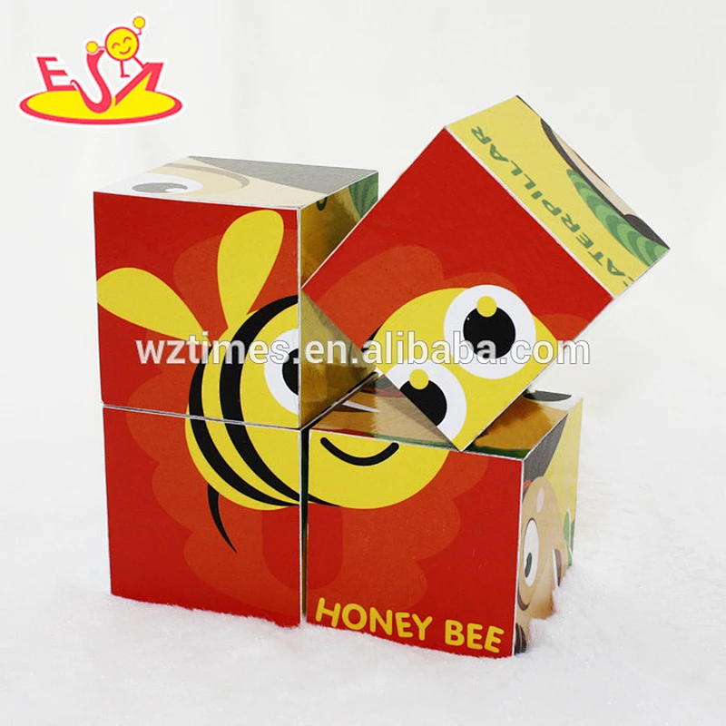 wholesale cheap children wooden block puzzle for education W14F051