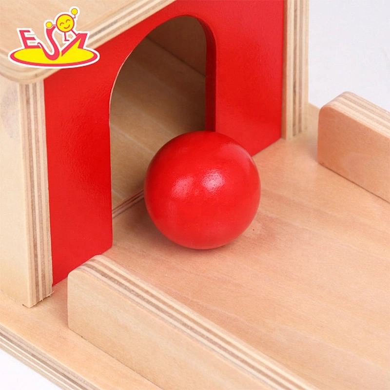 New fashion baby wooden Montessori imbucare box with ball W12F083B