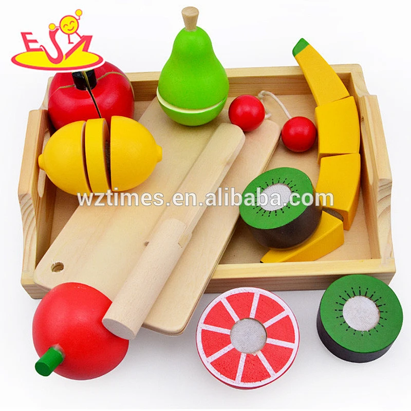 wholesale top quality wooden fruit cutting toy for children as holiday gift W10B144