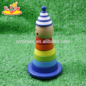 new design baby educational wooden stacking toy for sale W13D111