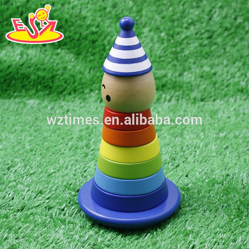 new design baby educational wooden stacking toy for sale W13D111