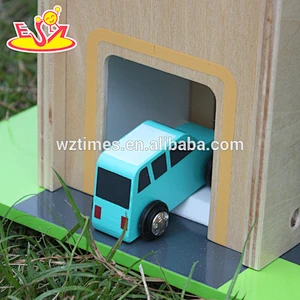 2018 best sale kids wooden parking lot toy W04B028