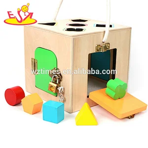 Intelligent brain teaser puzzles wooden unlock game for kids W12F023
