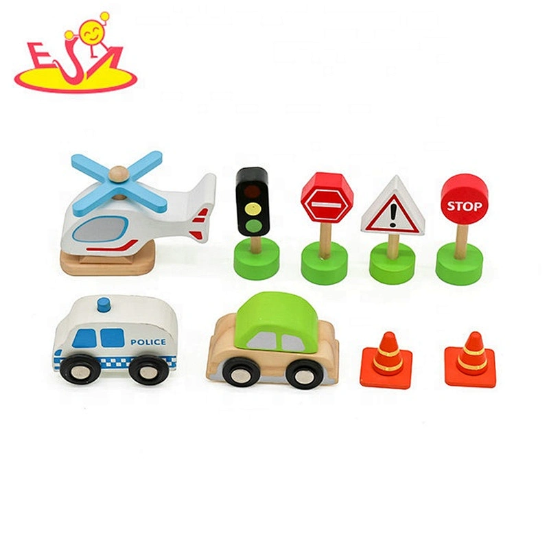 2019 New hottest preschool wooden kids car garage with elevator W04B077