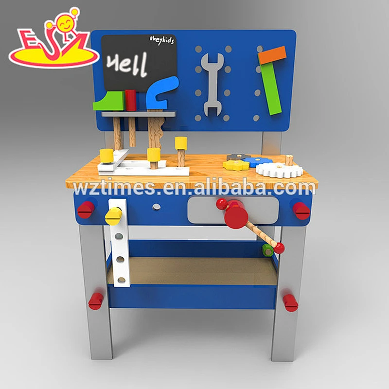 2018 оптовая детей деревянная игрушка workbench новый дизайн ребенка деревянная игрушка workbench дешевые дети деревянная игрушка верстак W03D076A