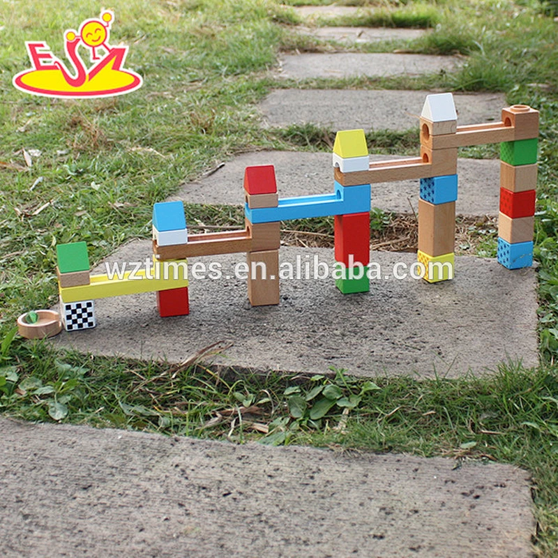 2018 New design wooden building blocks toys educational wooden building blocks for kids best wood building toys for boys W13A126