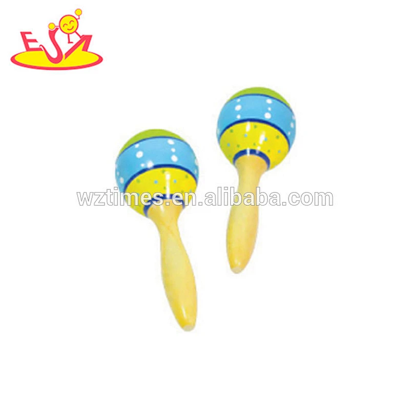 Wholesale baby mini maracas traditional wooden toys best sale kids traditional wooden toys W07I069