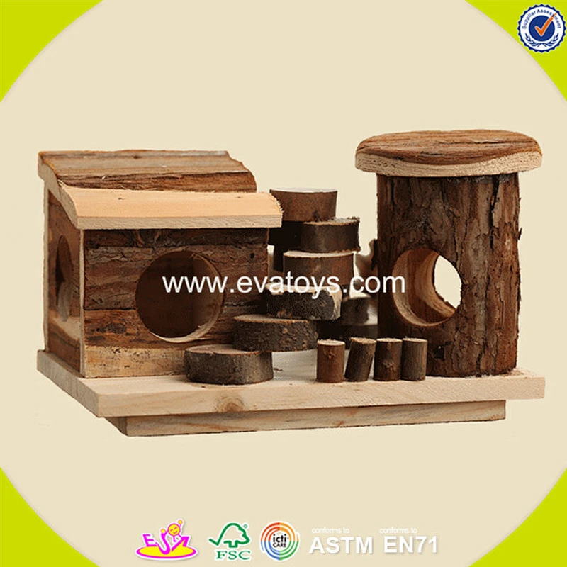 2018 New design wooden mini animal house lovely wooden mini animal house small wooden mini animal house W06F021