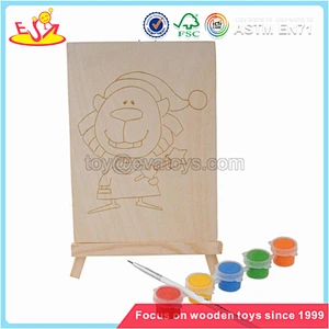 Wholesale hottest sale animal wooden hand painting toy with pigment and pen W03A045