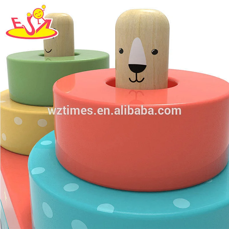 2018 New Original Design educational wooden infant stacking toys W13D177