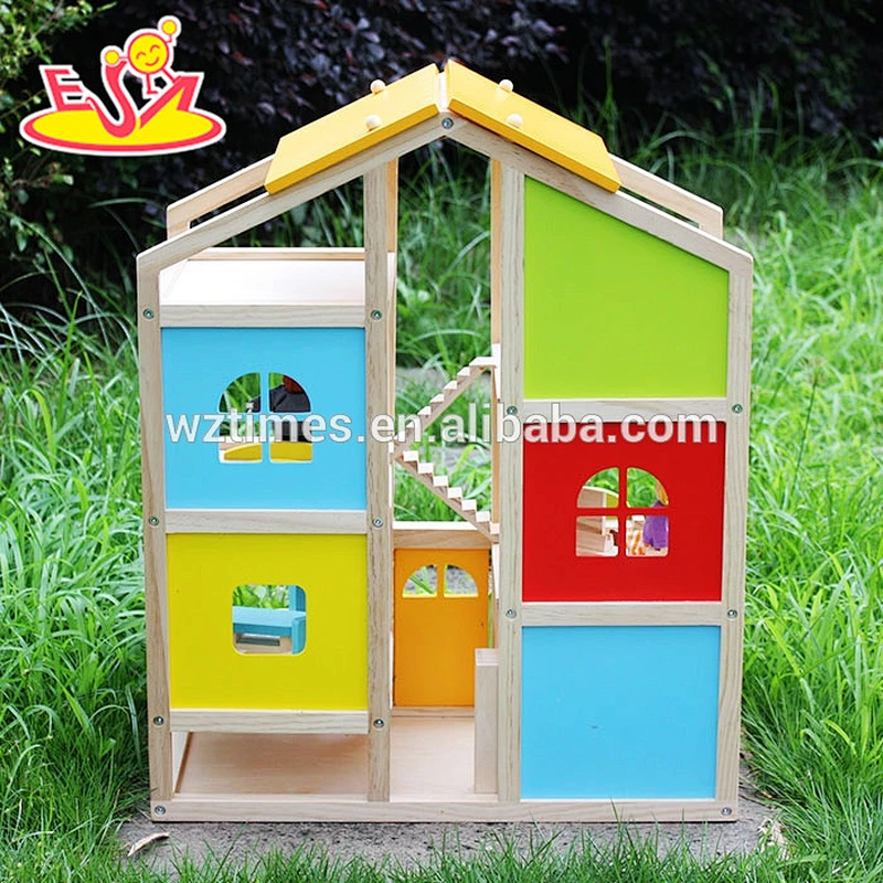 2018 großhandel holz kinder puppenhaus diy holz kinder puppenhaus beliebtesten holz kinder puppenhaus W06A155