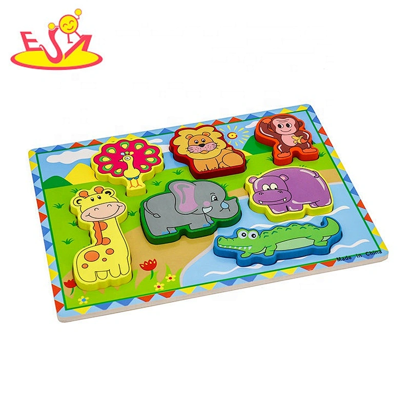 Wholesale kids wooden shape puzzle teaching aid W14D074