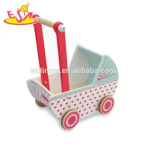 Wholesale best sale wooden baby push cart for learning walking W16E081