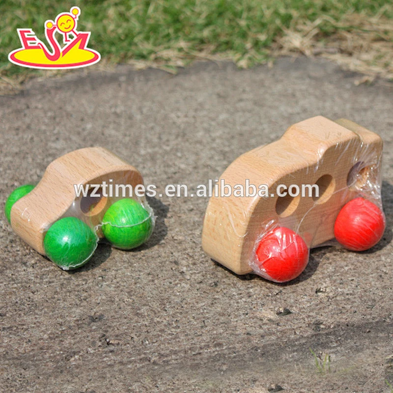 Wholesale preschool mini wooden toy vehicles for kids W04A124