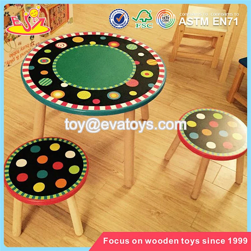 Wholesale modern style children wooden study desk chairs used in home and school W08G229