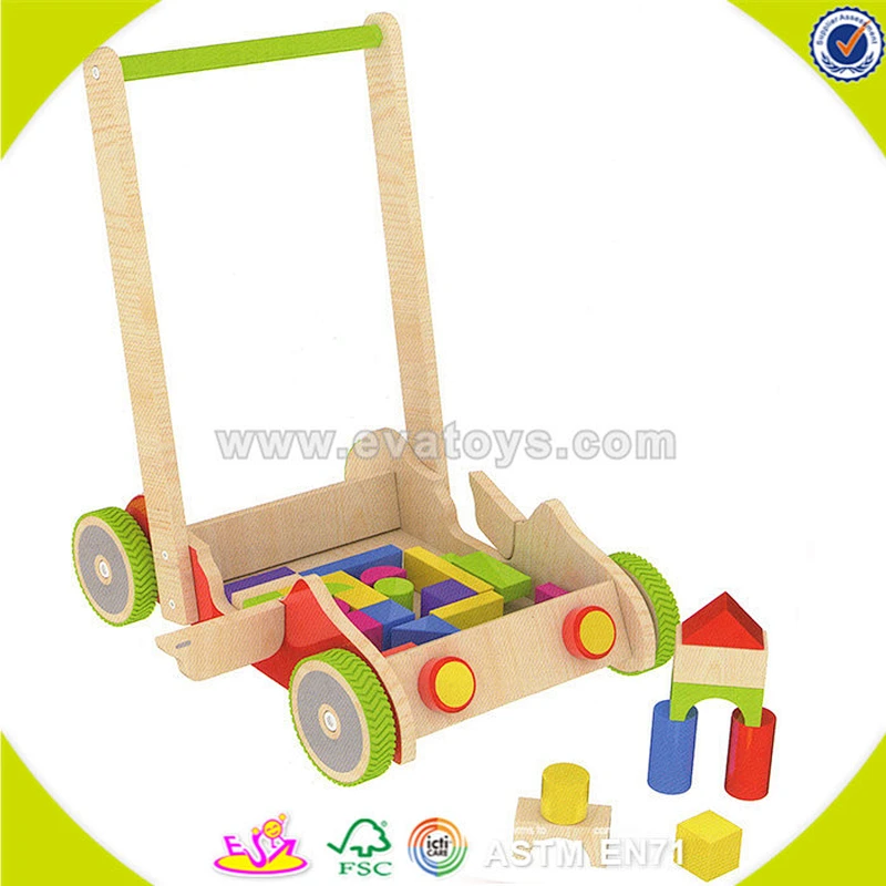 wholesale creative toddler wooden blocks cart toy,educational wooden blocks cart toy,hot wooden blocks cart toy W13C020