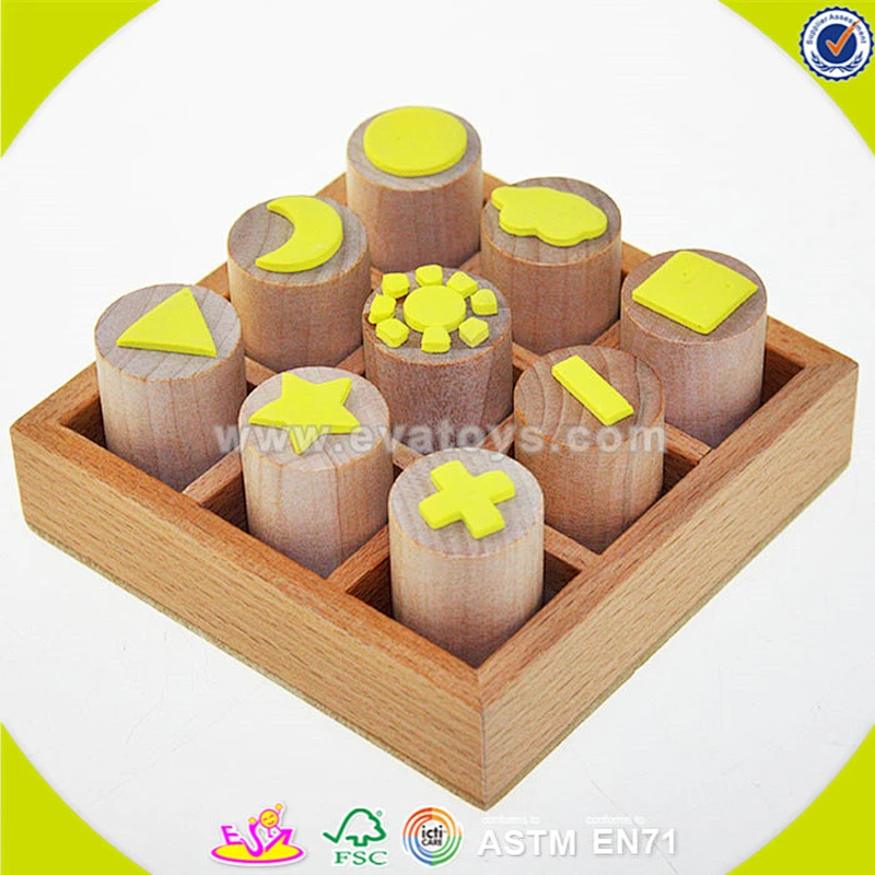 wholesale New style novelty wooden seal toys,wooden stamps toys clothing seal,DIY wooden seal gifts toy W01A074
