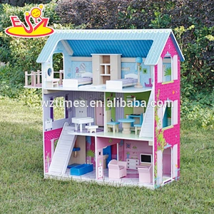 2018 Neues Design Holzpuppenhaus Kinder Holzpuppenhaus Schöne Holzpuppenhaus W06A169