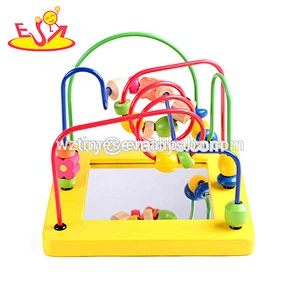 2018 Cheapest tree design wooden bead maze toy for training kids intelligent W11B182
