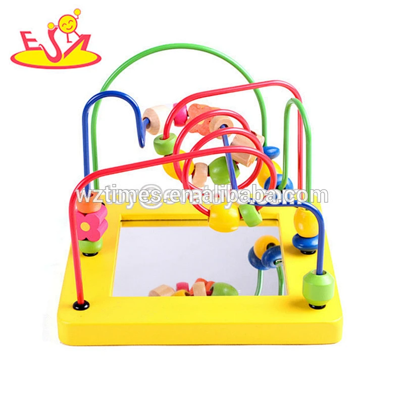 2018 Cheapest tree design wooden bead maze toy for training kids intelligent W11B182