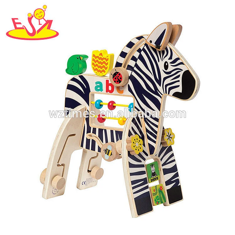 2018 Cheap zebra shape multifunctional toys wooden educational toys for training kids intelligent skill W12D094