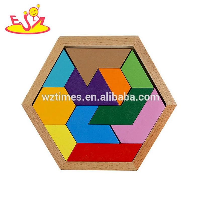 Bestes attraktives buntes Holzspielzeugpuzzle für Kinder W14A173