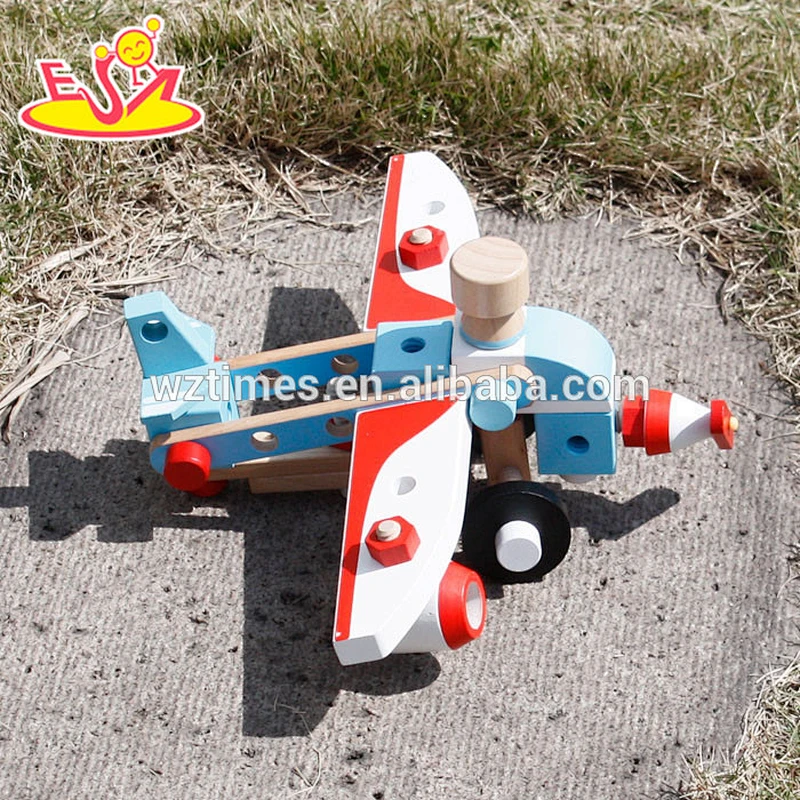 wholesale fashion baby wooden plane toy high quality baby wooden plane toy W03B048