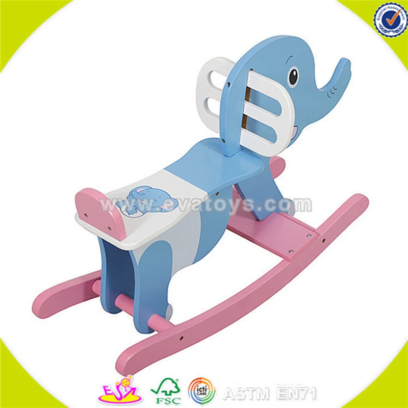 wholesale delicate wooden rocking horse lovely baby wooden cheap rocking horse W16D024