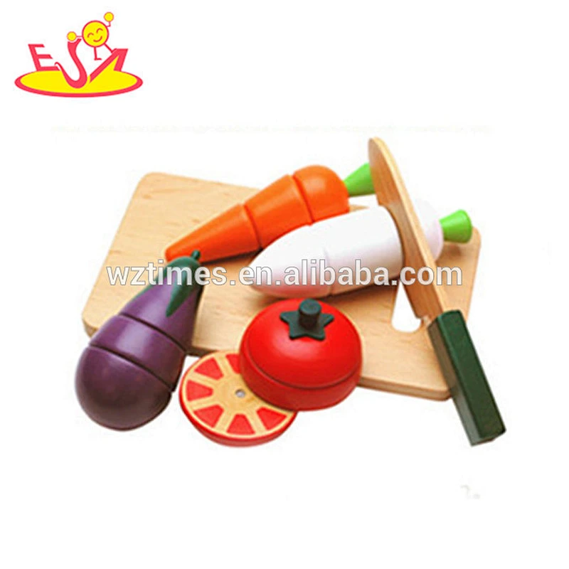 Wholesale interesting wooden cutting vegetables toy for children W10B123