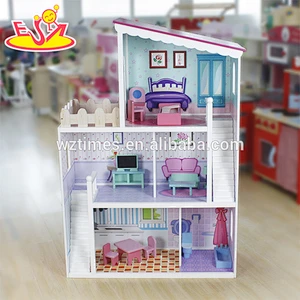 hölzernes Puppenhaus des Großhandelsart und weisebabys für Verkauf W06A137