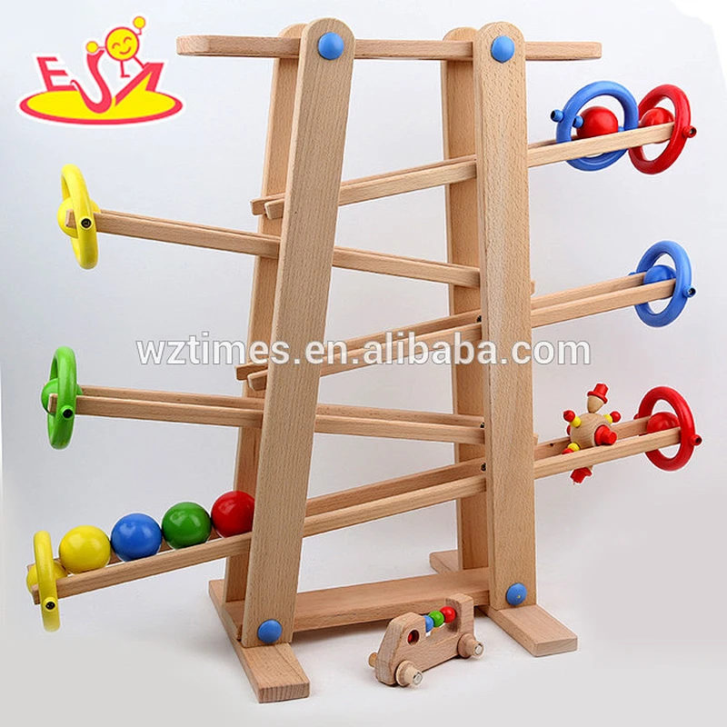 wholesale kids wooden marble runs intelligent children wooden marble runs W04C003