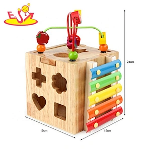 2019 New hottest baby activity box wooden educational toys for 1 year old W12D156