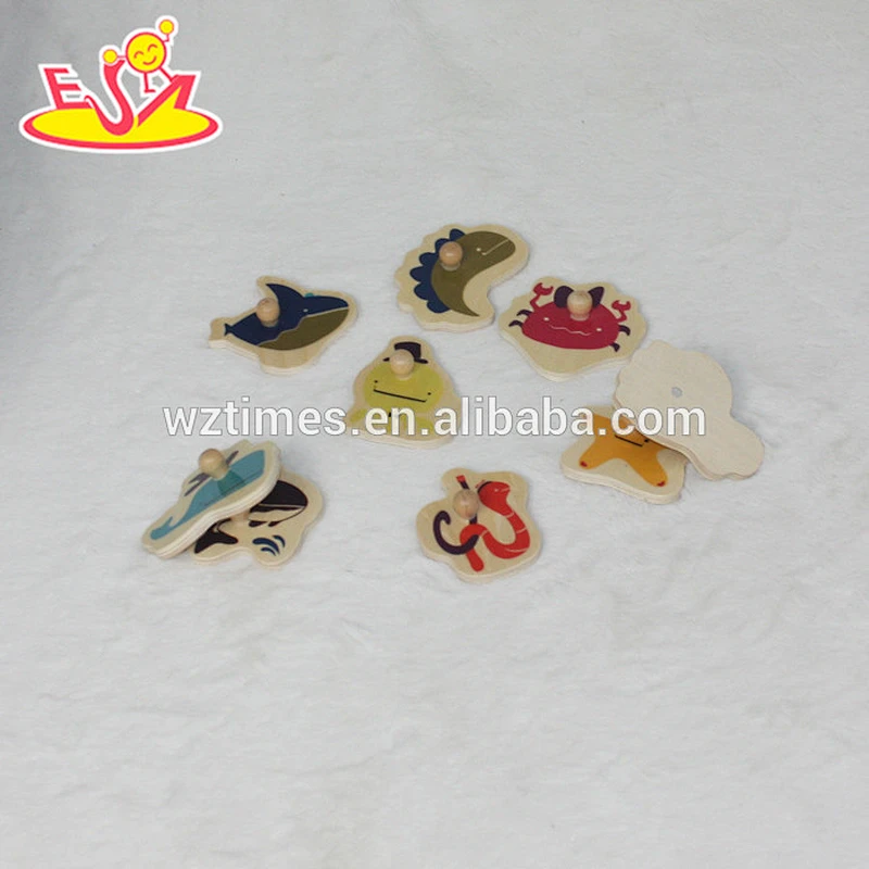2018 wholesale cheap wooden children educational puzzle top fashion wooden children educational puzzle W14M116