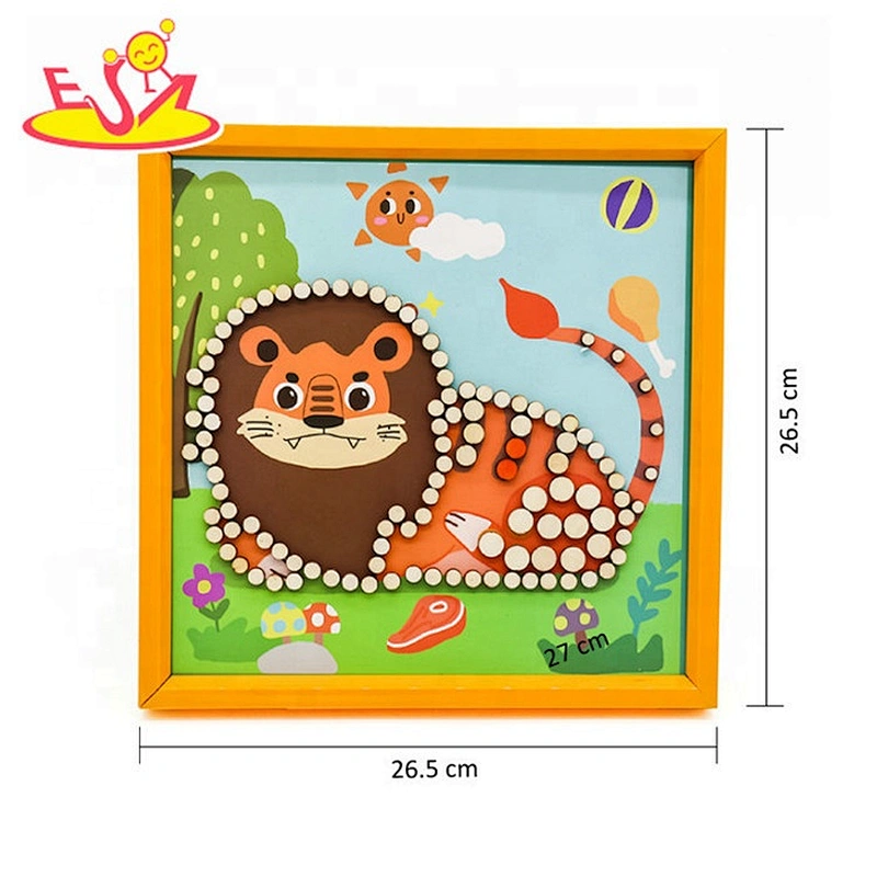 2019 New arrival kids educational wooden diy jigsaw puzzle for wholesale W14C259