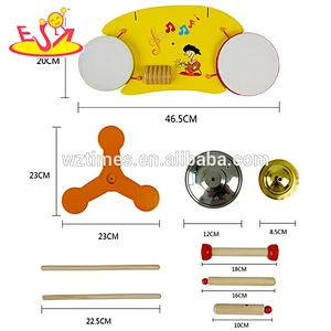 wholesale new fashion children wooden drum set cheap kids wooden drum set W07A096