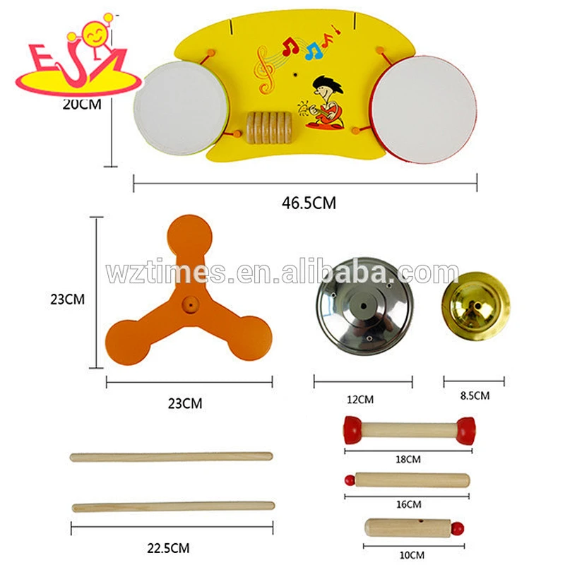 wholesale new fashion children wooden drum set cheap kids wooden drum set W07A096