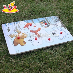 wholesale most popular wooden snowman toys for kids new style wooden snowman toys for children W14M093