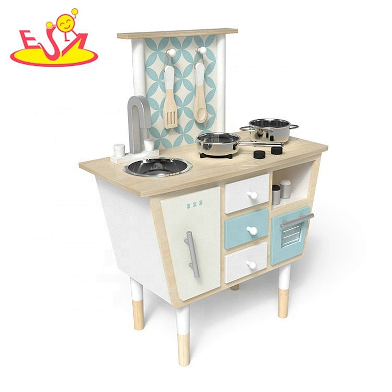 2019 New Original Design kids wooden kitchen toy set with accessories W10C475