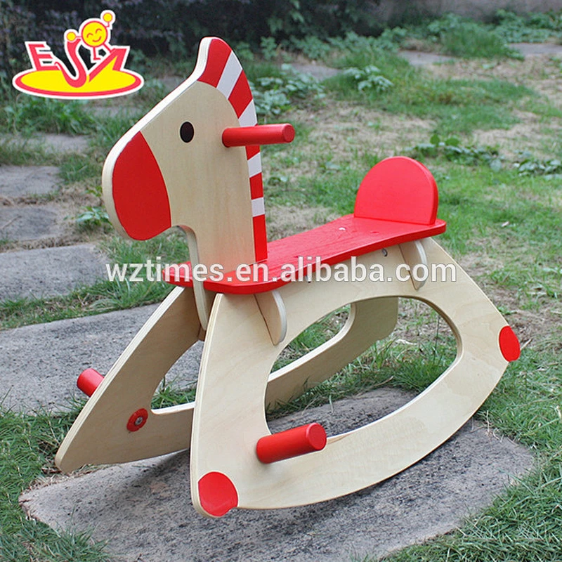 New design baby wooden rocking horse for riding on W16D088