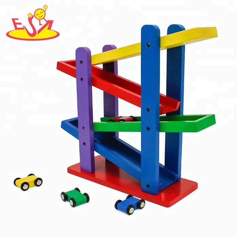 Latest mini sliding toys wooden car track toy for kids W04E067