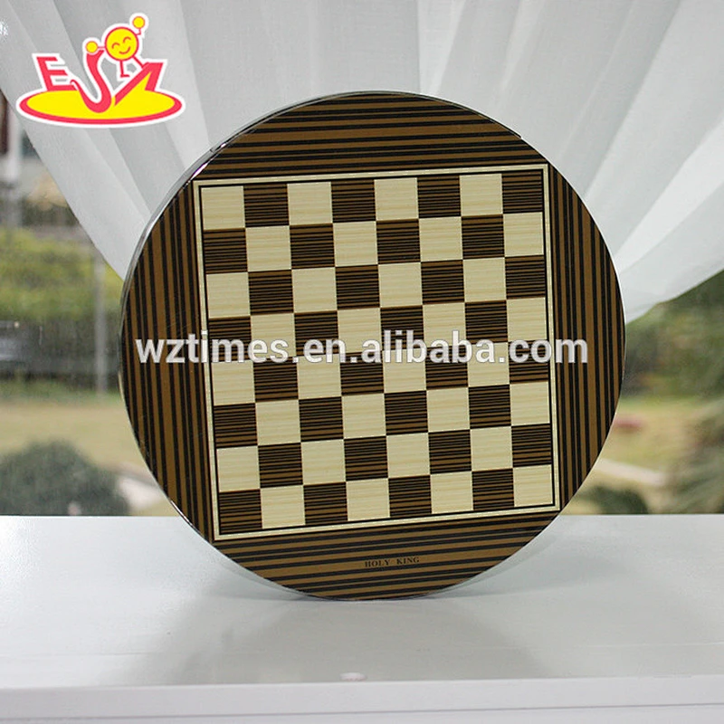 2017 Wholesale cheap kids wooden chess game best wooden chess game W11A054