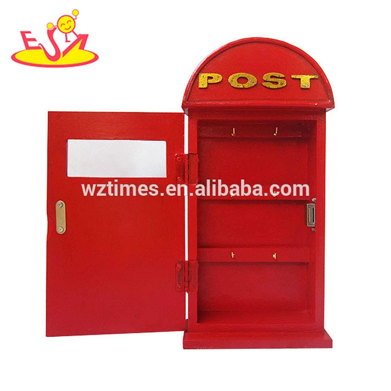 Wholesale best design vintage post box shape table top wooden small cabinet for home decoration W08C222