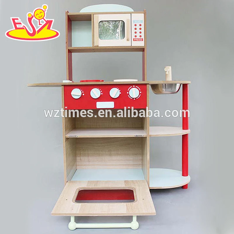 Juguete de cocina de madera al por mayor, mejor juego de rol, juguete de madera para niños más popular W10C178